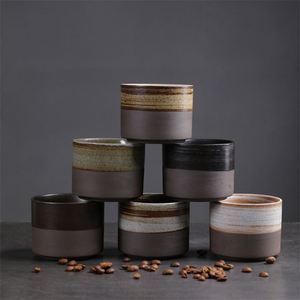 แก้วกาแฟเซรามิกสไตล์ญี่ปุ่นย้อนยุค 220 มล. แก้วกาแฟเอสเพรสโซ่คาปูชิโน่พอร์ซเลนทำมือสไตล์เรโทร แก้วน้ำ - Product Image 2