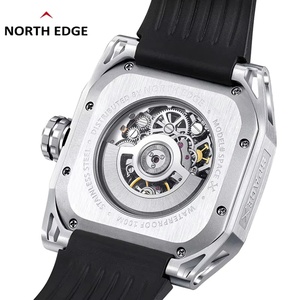 NORTH EDGE SPACE X New <b>Mechanical</b> <b>Watches</b> for Business Men ST2551 Automatic <b>Watch</b> Luxury Skeleton Silicone 10Bar - Product Image 3