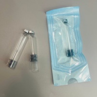 Flacon en verre stérile de 3 ml, cartouche en verre borosilicate scellée individuellement, étanche avec base noire, OEM personnalisé