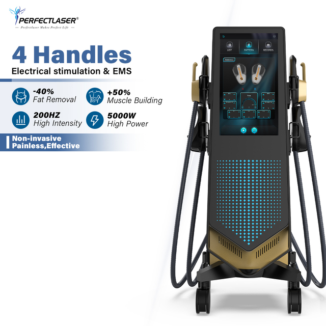 EMS Neo Device Muscle Stimulation RF Machine 4 Handle 5000W High Power 14 Tesla Electromagnetic Muscle Stimulation Zero Device