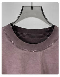 Мужская футболка из 100% хлопка, окрашенная и предварительно выстиранная, свободного кроя, винтажная, с эффектом кислотной стирки, индивидуальная, с эффектом stonewash, плотность 275 г/м² - Product Image 6