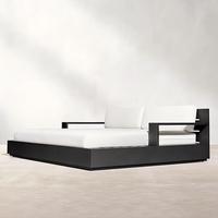 Canapé d'extérieur moderne et minimaliste, chaise longue de cour, mobilier d'extérieur en alliage d'aluminium pour maison, villa, hôtel, showroom de designer