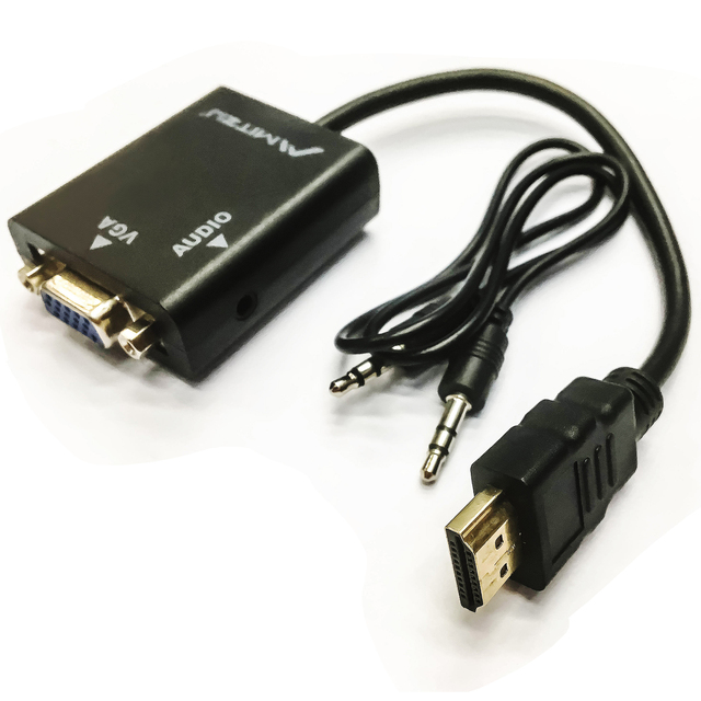 Vellygood Gold-Plated for VGA Audio Adapter 1080P Video Converter with 3.5mm Audio Port Compatible with PCLaptop DVD Model CA2