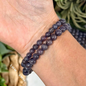 Handmade Iolite Gemstone Beaded <b>Bracelet</b> for Women Trendy Style Third-Eye Chakra <b>Healing</b> for Gifts or Engagement - Product Image 1
