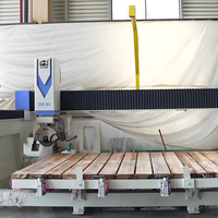Sierra de Puente CNC Multifunción Zhengda de 4+1 Ejes para Cortar Piedra, Función de Router, Motor de Engranajes de 27KW, Certificación CE