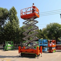 Plateforme élévatrice à ciseaux électrique sur chenilles robuste de 16 m GS1416TL, capacité 450 kg, avec extension de 1100 mm pour la construction