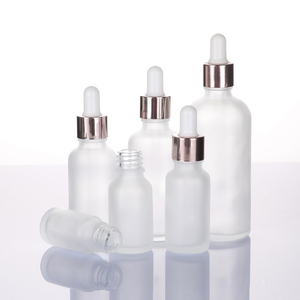 ODM OEM, venta al por mayor, 10ml, 15ml, 30ml, botella cuentagotas de vidrio esmerilado transparente, botella de suero de aceite esencial con tapa de oro rosa - Product Image 5