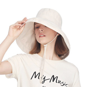 Chapeau Bob Décontracté à Large Bord Anti-UV Uni pour Femme, Idéal pour les Vacances et la Plage – Collection Printemps-Été (Vente en Gros) - Product Image 3