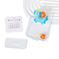 Calendrier de table en acrylique 2026 avec impression Cheval du Nouvel An, mini, mignon, avec clip en PP, décoration DIY, bloc-notes promotionnel multifonctionnel