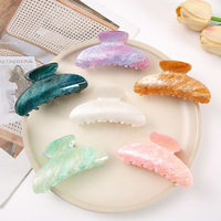 Qianjin femmes grand ciel étoilé acrylique avec paillettes de couleur bonbon accessoires à usage quotidien pinces à cheveux de bain en gros