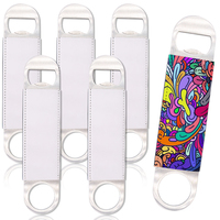 Porte-clés en métal personnalisé vierge ouvre-bouteille vintage en cuir PU à sublimation