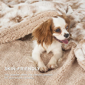 Оптовая продажа, двойное плюшевое Роскошное Одеяло из искусственного меха с леопардовым принтом - Product Image 5