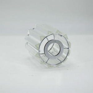 Paralume Cilindrico per Lampadario, Accessorio Creativo <span class=keywords><strong>in</strong></span> <span class=keywords><strong>Vetro</strong></span> Trasparente, Portalampada LED Moderno con Cavo 120 - Product Image 6