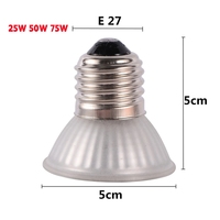 Lampe pour reptiles 25/50/75W UVA+UVB 3.0, lampe chauffante pour animaux de compagnie, ampoules UV pour tortues, lampe solaire pour amphibiens, éclairage de conservation de la chaleur