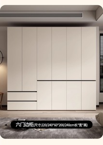 ヨーロッパスタイルのモダンなパーティクルボード製ワードローブ、無垢材スライド式MDF、省スペースの小さなアパート向け寝室家具 - Product Image 3