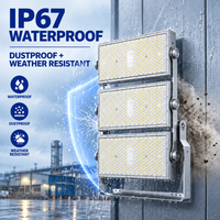 Lampu Sorot LED Industri 720W 840W Lumileds Inventronics 3-Modul Dapat Diputar IP67 Garansi 5 Tahun