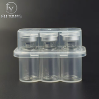 Étui de voyage écologique pour poudre lyophilisée, 3 compartiments, 3 ml, kit complet avec étui en PP, flacons en verre, bouchons en aluminium et joints en butyl, OEM