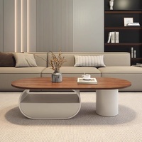 Table basse vintage de style chinois en bois de noyer pour salon, usage domestique, luxe léger, style français haut de gamme, design du milieu du siècle