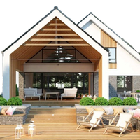 Villa de luxe modulaire en acier léger, construction préfabriquée pour l'habitation de vacances dans les zones scéniques montagneuses