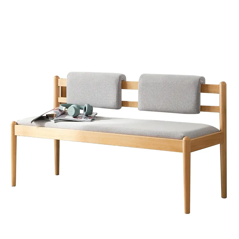 Bestseller Wechselstoß Holzsofa mit 4,5 cm Schaumstoff-Rückenlehne Massivholzbank