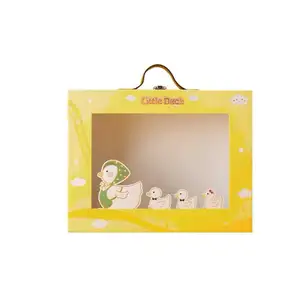 Factory wholesale custom paper cardboard high quality small paper gift box suitcase with handle