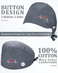 Soft Breathable Scrub Caps Elastic Comfort Fit Washable Reusable Medical Hats Stylish Durable <b>Nurses</b> Cap - Product Image 3