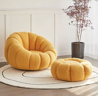 Pumpkin Boucle Lounge Chaise rembourrée-L'ajout parfait à votre chaise rembourrée Pumpkin Boucle Lounge