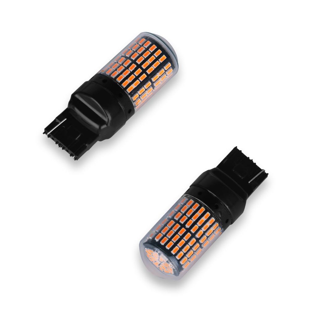 Новое поступление 2021 г., производство модели 7440-144SMD-3014 12-24 В янтарного цвета, светодиодная CAN-шина 7440, поворотный свет без ошибок для автомобилей