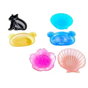 Vỏ tấm khay Coaster Silicone khuôn hoa anh đào gấu khuôn tự làm xà phòng món ăn đúc DIY đế lót ly khuôn làm công cụ