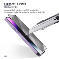 Protection d'écran en verre trempé pour iPhone 17, 16, 15, 14, 13 Pro Max, et protection d'écran de confidentialité pour iPhone 12, 11 Pro Max