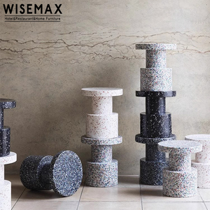 MEUBLES WISEMAX Prix <span class=keywords><strong>moins</strong></span> <span class=keywords><strong>cher</strong></span> meubles d'intérieur petit rond en plastique léger ménage canapé côté thé table basse pour café - Product Image 5