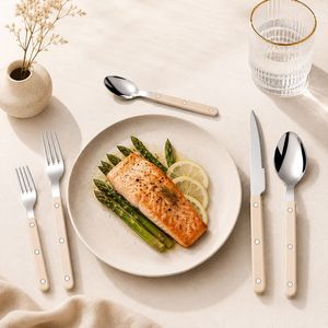 Retro Riveted 430 SS Cutlery <b>Set</b>, Steak Knife Fork Spoon with Willow Nail Handle, Butter Scraper <b>Restaurant</b> Flatware - Product Image 4