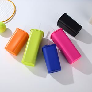 Custom logo square Double Layer Stainless Steel Travel <b>Coffee</b> Mug Vacuum Insulated <b>Coffee</b> Cups with Lid and Straw - Product Image 5