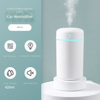 Humidificateur d'air ultrasonique avec lumière changeante de couleur pour la maison, le bureau, l'hôtel, la voiture - Alimenté par USB, taille mini portable