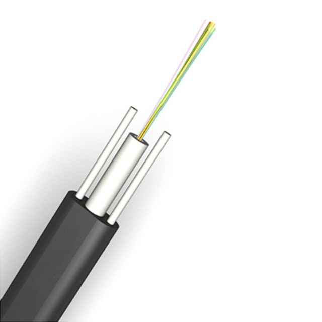 FTTH 4 8 12 core Loose Tube Type flat Fiber Optic Drop Cable