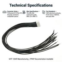 Connecteur adaptateur en cuivre pur sur mesure, pas de 1,0 mm à 2,54 mm, 2 à 6 broches, fiche femelle PTFE/Nylon pour automobile/moto/ordinateur IP66