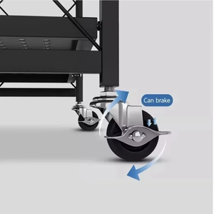 Estantería de hierro y Metal de gran capacidad, estantes de almacenamiento multicapa, instalación gratuita, estantería de pie, cocina, islas de cocina, carros - Product Image 5