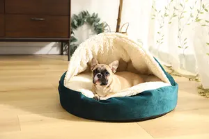 Kleines mittelgroßes Haustier im Innenbereich Bestes großes, gemütliches Bett im Höhlens til für Hunde mit rutsch festem Boden