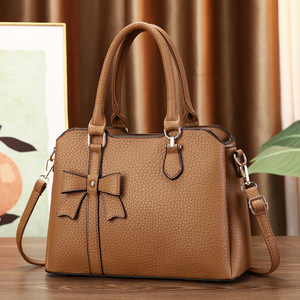 Sac bandoulière An Ru Shi à nœud papillon motif litchi noir grande taille pour tous les jours Printemps 2026 Doublure en polyester - Product Image 4