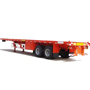 Remolque de Plataforma Plana de 12m a Buen Precio, Semirremolque de Plataforma Plana para Carga, Semirremolque <span class=keywords><strong>Portacontenedores</strong></span> de 3 Ejes - Product Image 2