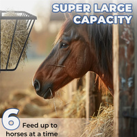 Mangeoire à foin murale en métal/acier de style moderne Panier en fil métallique écologique pour chevaux, chèvres, moutons Étagères et unités de stockage