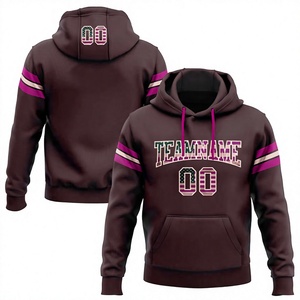 Sudadera con Capucha Personalizada de Invierno, Unisex, Color Marrón Oscuro, Forro Polar Sólido, Elástica, Impermeable, con Estampado por Sublimación, Bolsillo Delantero y Trasero - Product Image 1
