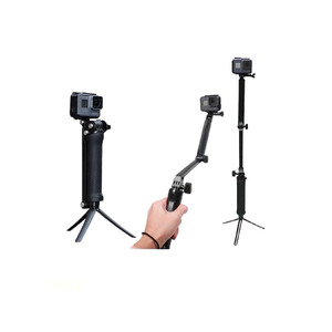 Polyvalent pliable réglable à trois voies <span class=keywords><strong>Selfie</strong></span> Stick Mount Tripod Arm Extension Pole Action Camera Outdoor Travel Sport - Product Image 2