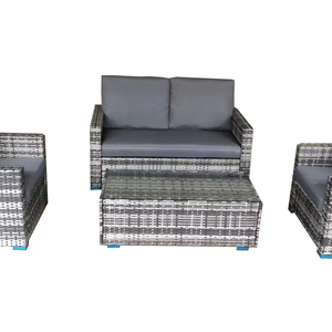 Ensemble <span class=keywords><strong>de</strong></span> canapé en rotin 4 pièces tout temps - Meubles <span class=keywords><strong>de</strong></span> <span class=keywords><strong>jardin</strong></span> imperméables pour <span class=keywords><strong>salon</strong></span> et terrasse extérieurs - Product Image 1