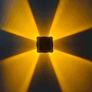 High quality IP65 waterproof decorative wall lamp garden <b>fence</b> wall mounted LED solar light <b>fence</b> dimmable ABS material outdoor - Product Image 1