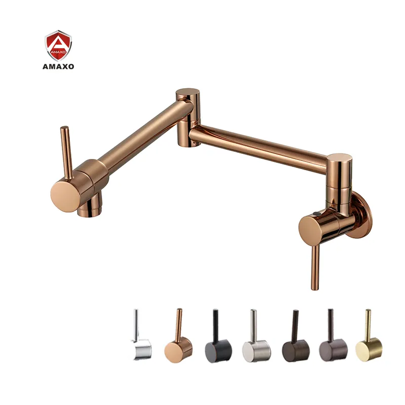 Wall Mounted Rose Gold Pot Filler Faucetタップ