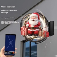 Caja LED holográfica 3D de ojo desnudo, impermeable para exteriores, proyección dinámica de doble cara, cartelera, drenaje de puerta, negro
