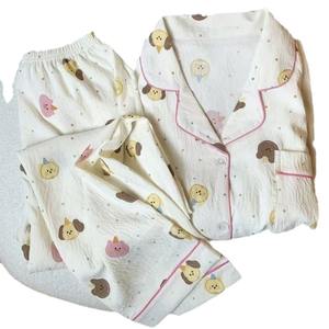 Ensemble de pyjama à manches longues en coton pour femmes Spring New Cloud - Product Image 5