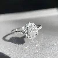 Bague en argent sterling 925 MuShan, bijoux de luxe, bague classique en moissanite pour mariée, plaquée or véritable 18 carats, bijoux fins brevetés MST