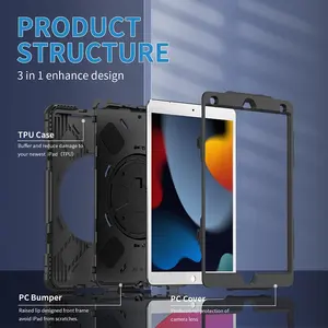 Custodia protettiva per <span class=keywords><strong>accessori</strong></span> per tablet personalizzati anti-goccia all'ingrosso per custodia per <span class=keywords><strong>ipad</strong></span> 9th gen 10.2 con portapenne - Product Image 2